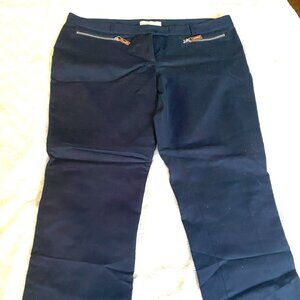 Woman Pants MICHAEL KORS Ankle Straight Leg Pants Size 14P Navy